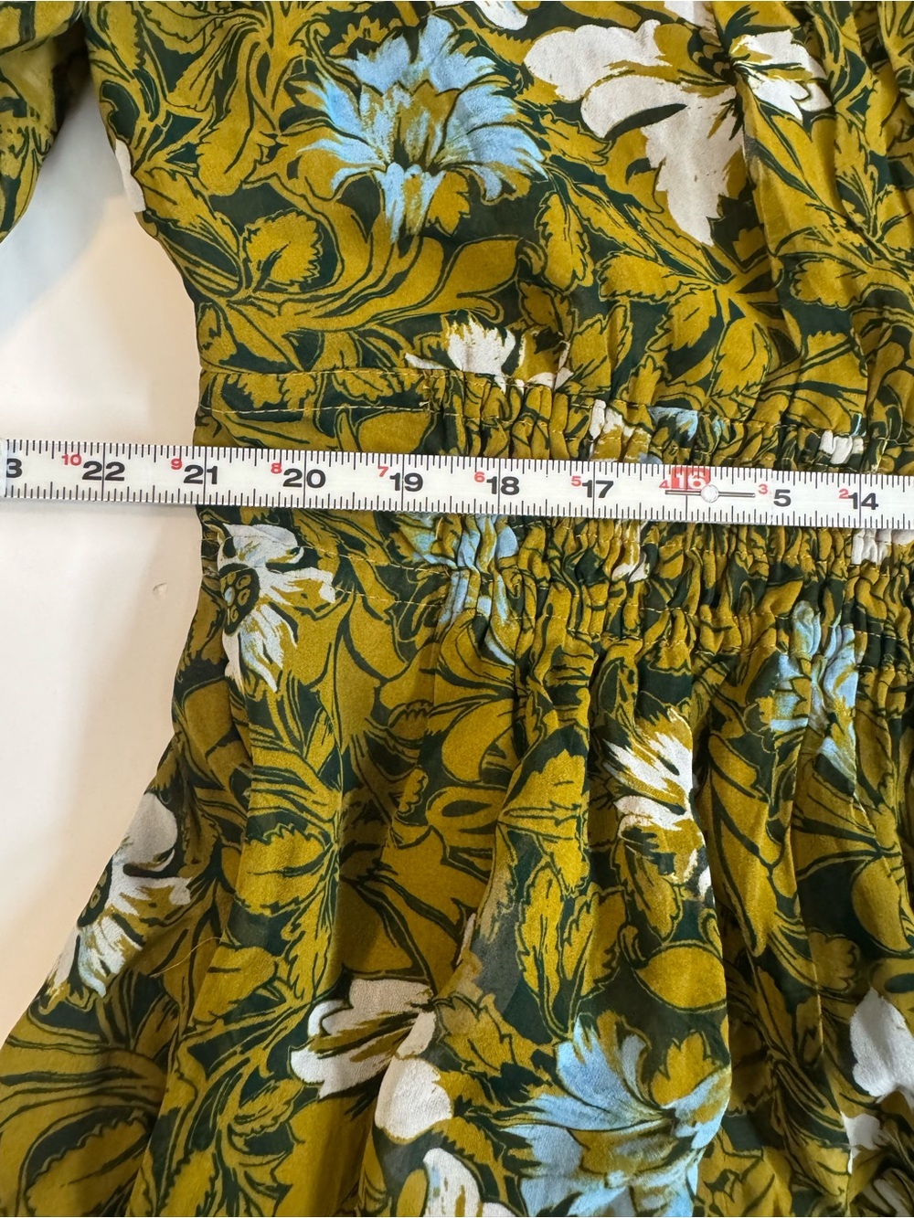 NWT Anthropologie Somerset Long Sleeve Mock Neck Chiffon Maxi Dress Green 2X - Picture 7 of 15
